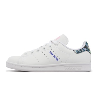 adidas 休閒鞋 stan smith w 白 粉紅 藍 花卉 愛迪達 三葉草 女鞋 【acs】 ie9645