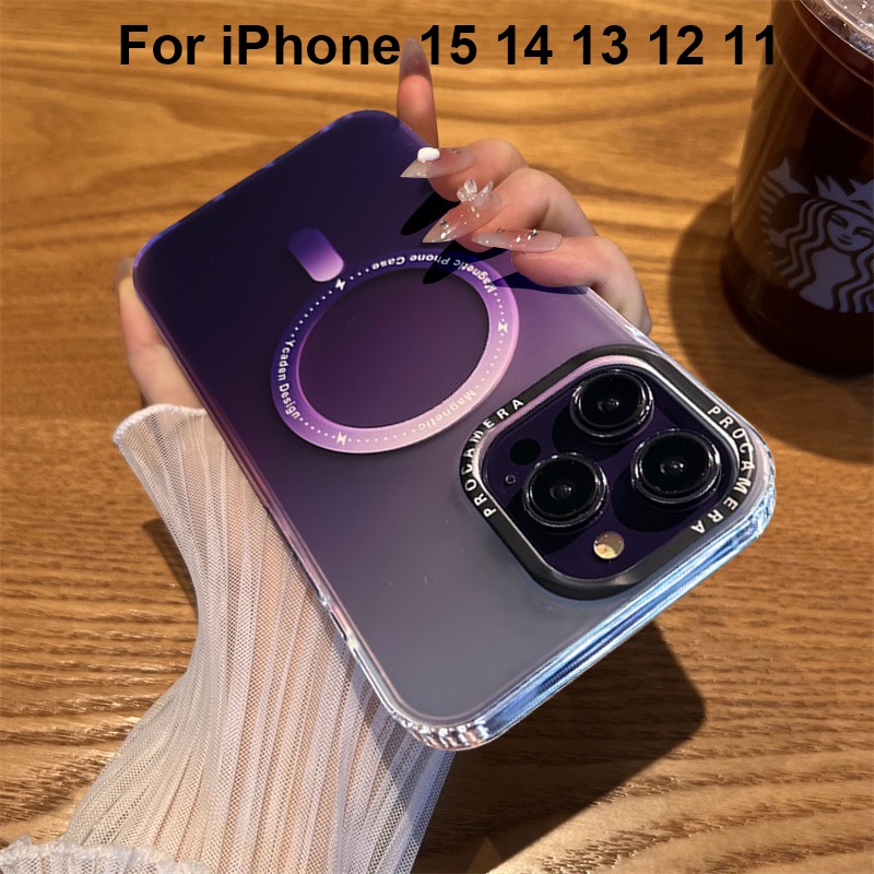 兼容 iPhone 14 Pro Max Gradient Aurora Slim 啞光磁性手機殼兼容 iPhone 1