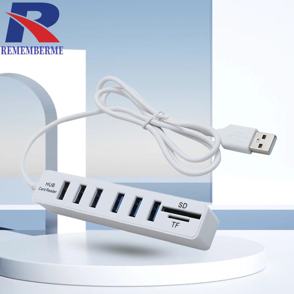 [rememberme9.tw] 1米USB2.0HUB USB6+2多功能讀卡器 高速傳輸 SD TF +6口USB