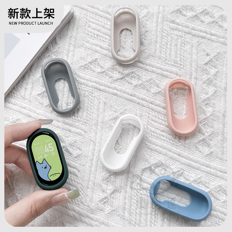 親膚液態矽膠保護殼 適用於小米手環8錶帶 小米8錶帶 NFC 男女生替換腕帶 米8保護殼 Xiaomi 手環 8 保護膜