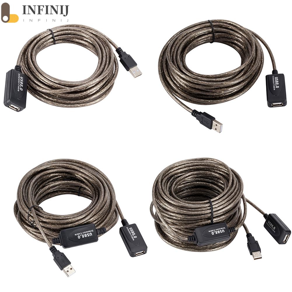 [infinij.tw] 5/10/15/20米USB 2.0信號放大延長線無線網卡延長器 USB延長線帶芯片