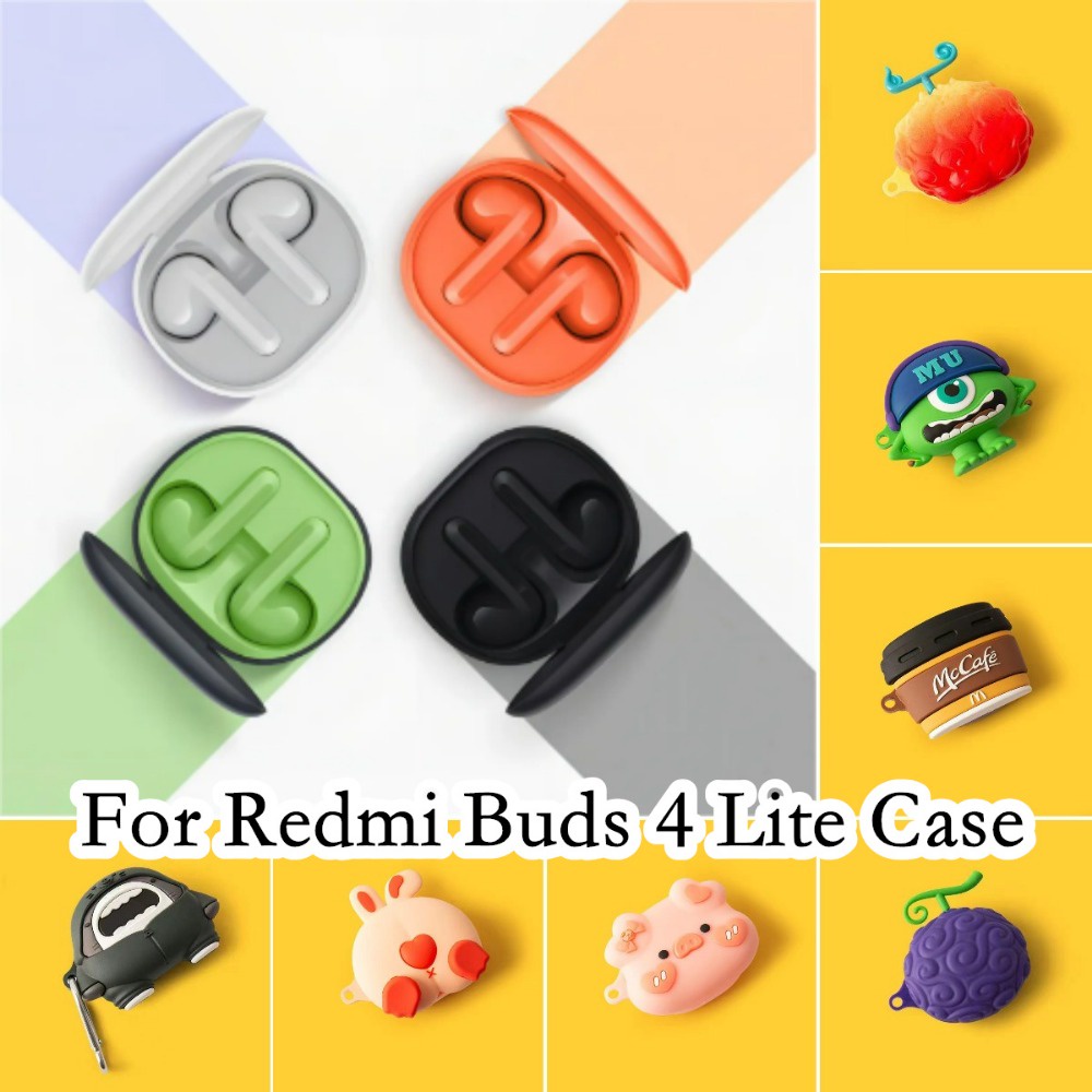 【快速發貨】適用於 Redmi Buds 4 Lite 外殼超酷卡通運動衫鯊魚適用於 Redmi Buds 4 Lite