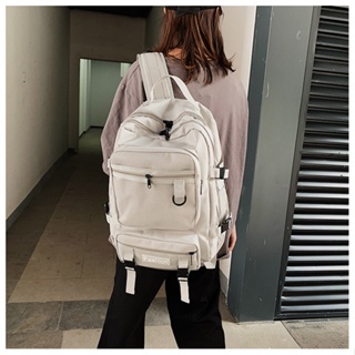 書包 女韓版高中大學生百搭工裝風大容量男背包 電腦包旅行包後背包