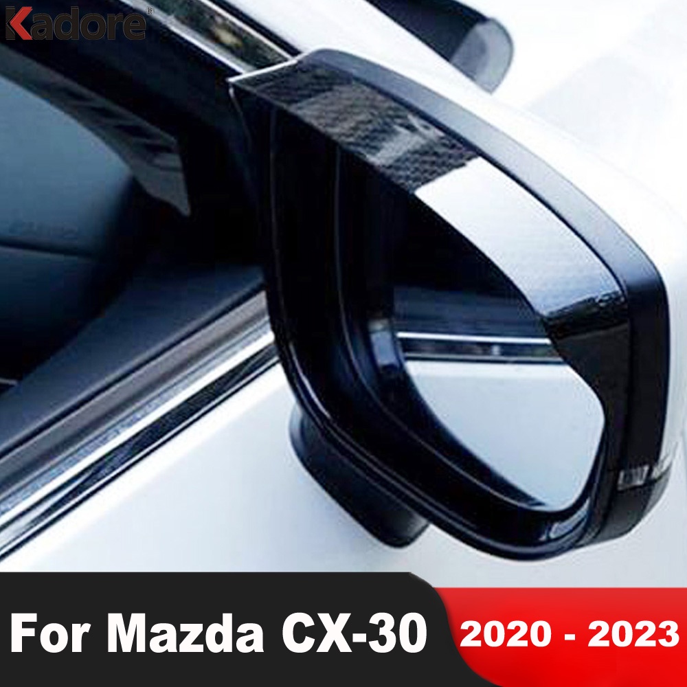 MAZDA 馬自達 CX30 CX-30 2020 2021 2022 2022 碳纖維後視鏡後視鏡遮陽板防雨罩飾條後視