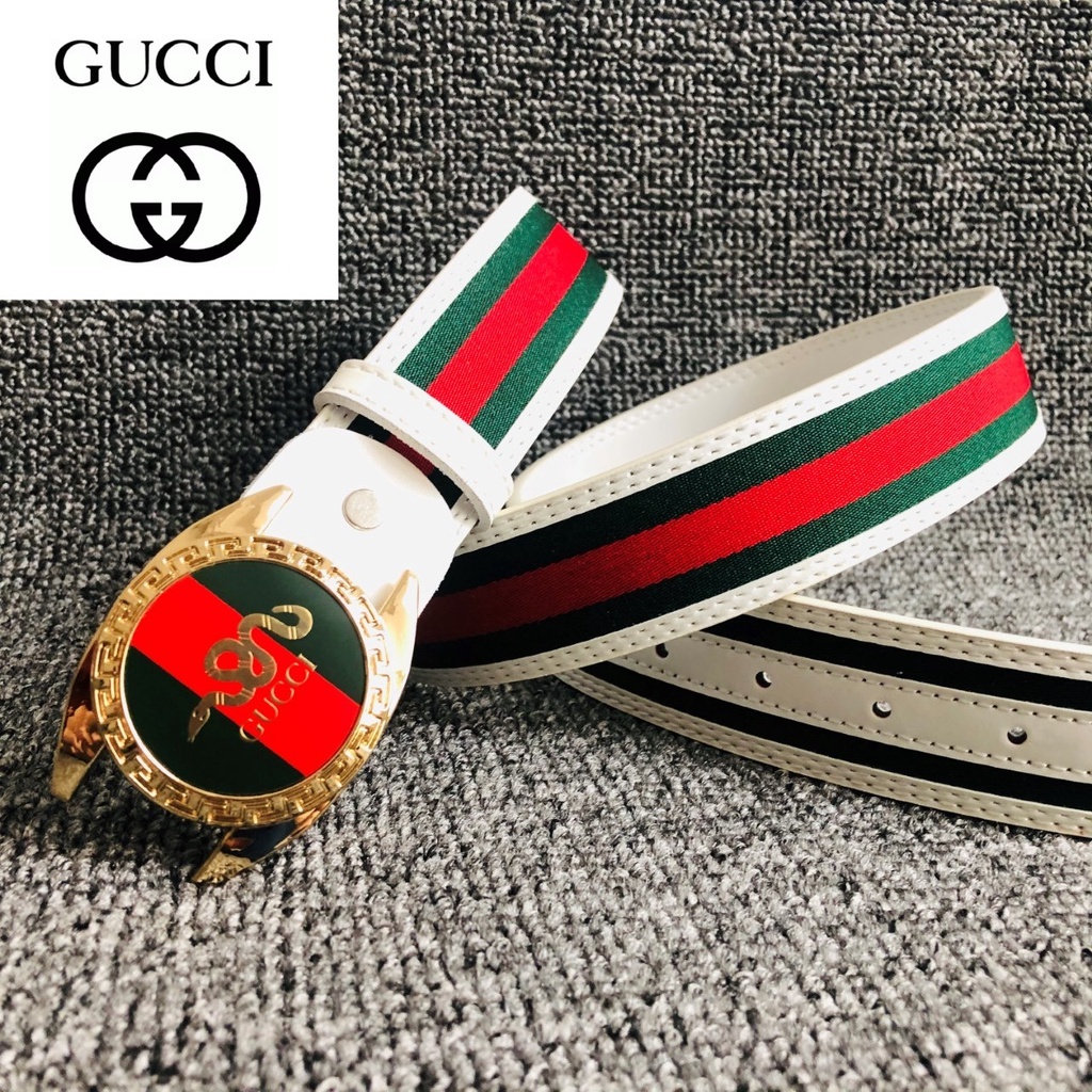 古馳 ! Gucci 時尚商務 Cowskin 新款皮革腰帶中性腰帶耐用腰帶