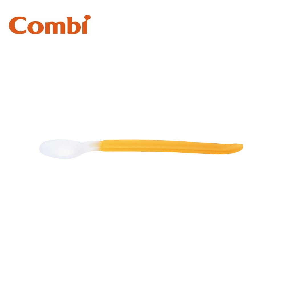 【Combi】優質軟質餵食匙（橘）