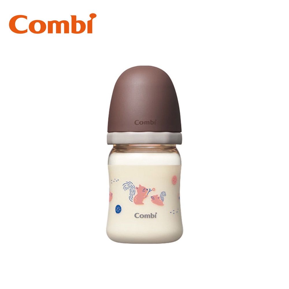 【Combi】真實含乳寬口PPSU奶瓶160ml_棕
