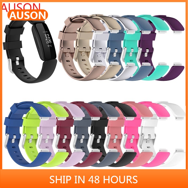 AUSON適用 Fitbit inspire 2 inspire2 ace3 ace 3矽膠錶帶 透氣腕帶 防水運動錶帶