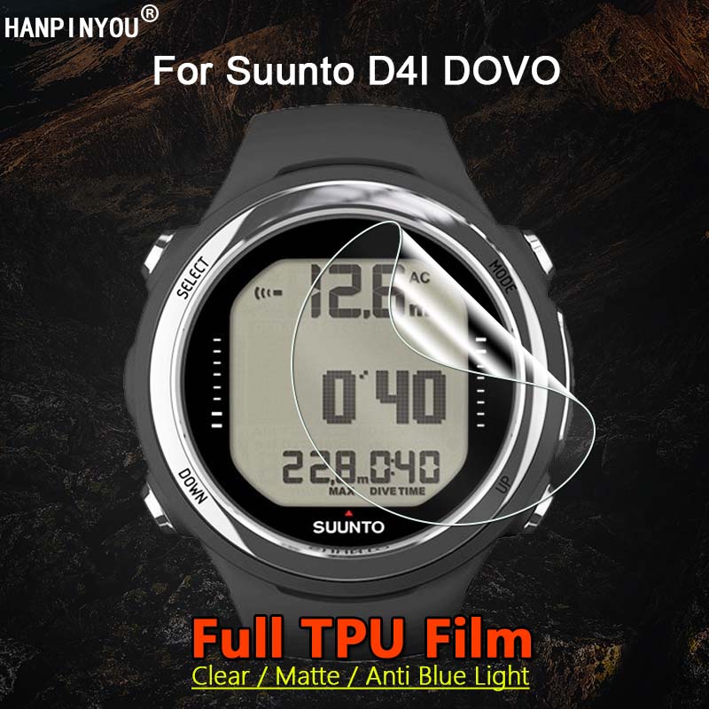 2 件適用於 Suunto D4I NOVO 智能手錶透明/啞光/防藍光軟 TPU 水凝膠膜屏幕保護膜 - 非玻璃