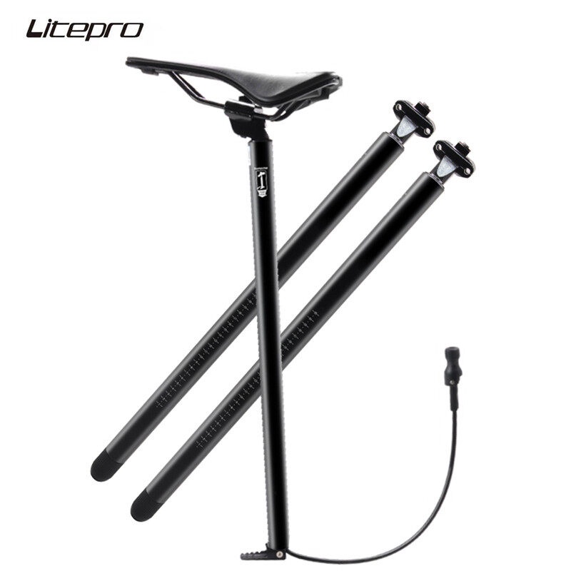 Litepro 自行車座管泵一件式 33.9 毫米座桿 580/510 毫米可調節便攜式合金泵 車座管打氣筒