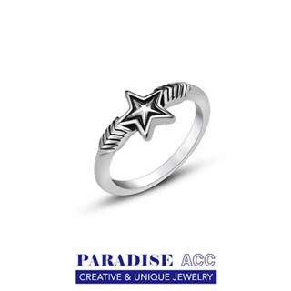 PARADISE 星星戒指系列 五角星 鈦鋼 戒指 指環 個性 朋克 316L 不掉色不過敏 復古