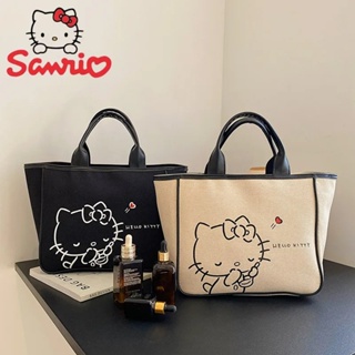 新款卡哇伊三麗鷗 Hello Kitty 卡通人物便攜化妝包錢包手提包帆布包購物袋飯盒包