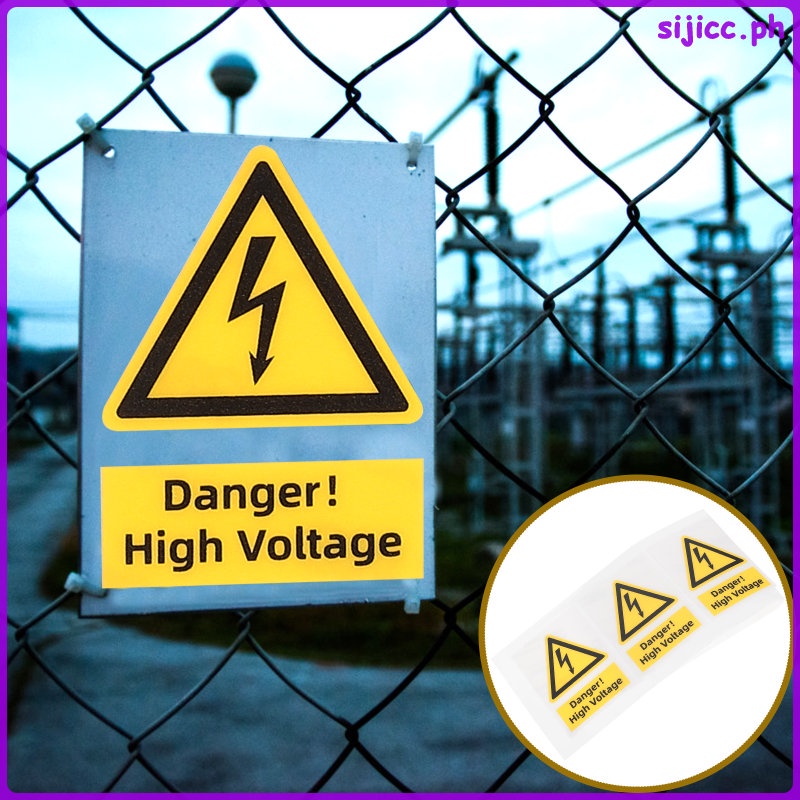 5 件裝電氣面板標籤設備安全高壓警告貼紙標籤警告危險標誌 sijicc