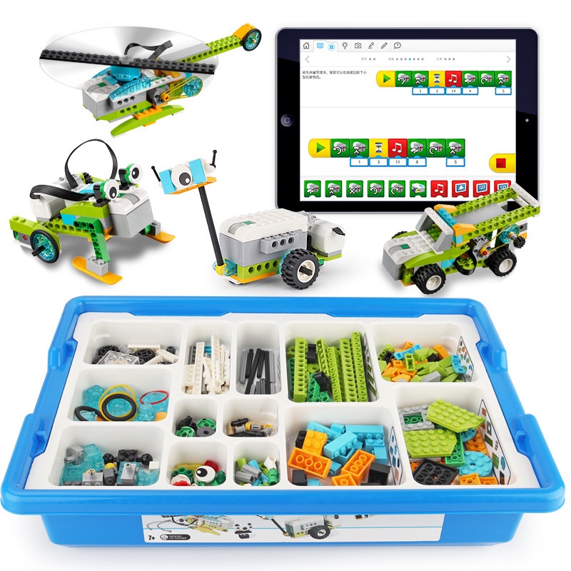 🌈wedo2.0編程機器人教具材45300电子拼裝教材積木玩具培訓 兼容樂高
