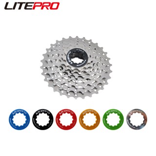 Litepro 折疊自行車外接 7 速飛輪 11-28T 30T 鉻鉬鋼飛輪帶蓋適用於 brompton