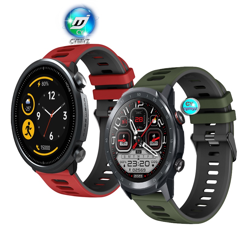 Mibro A1 A2 錶帶矽膠錶帶適用於 Mibro A2 智能手錶錶帶運動腕帶 Mibro A1 A2 錶帶