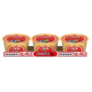 統一麵蔥燒牛肉風味（三合一）碗x4入組