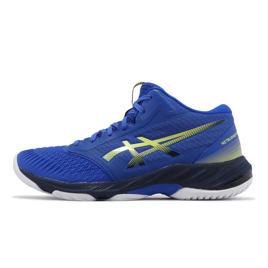 Asics 排球鞋 Netburner Ballistic FF MT 3 藍 黃 男鞋 進階款 1053A056403