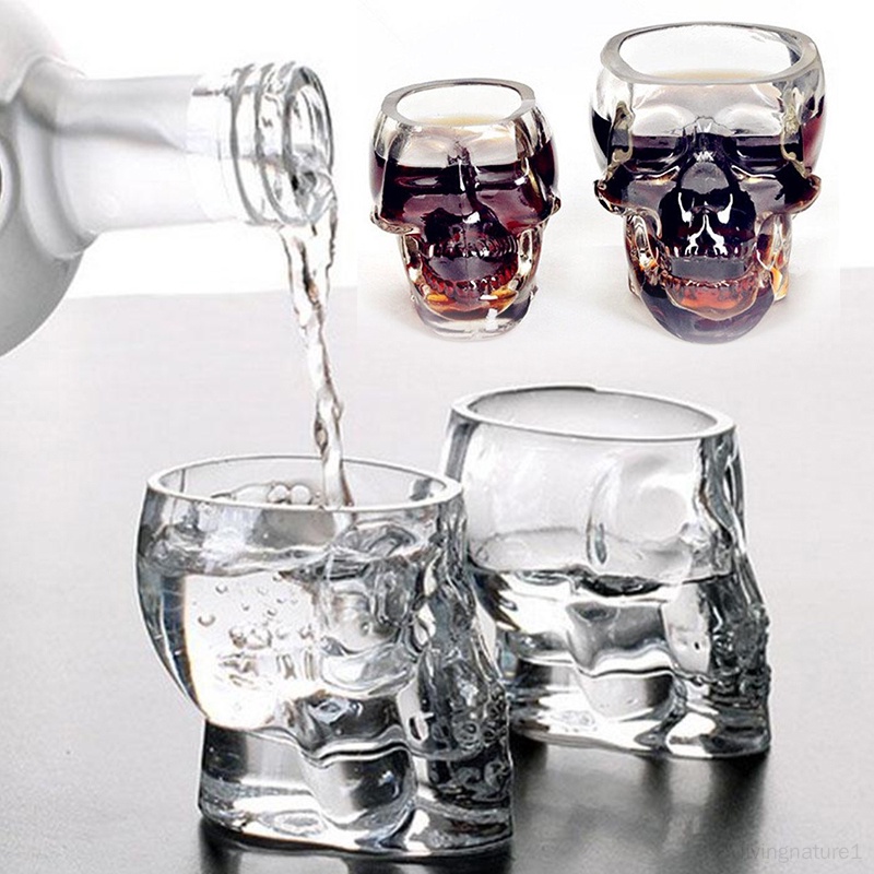 創意骷髏頭酒杯 雞尾酒杯 威士忌烈酒個性創意洋酒杯 分酒器玻璃酒具
