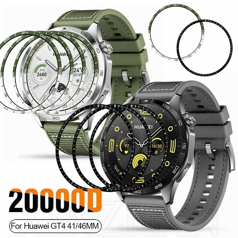 兼容華為watch GT 4屏幕保護膜/非鋼化玻璃智能手錶保護套/防指紋高清透明膜/41mm 46mm曲面保護膜