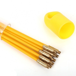 10rods x 33cm,4mm 電纜桿,魚帶,玻璃纖維電纜穿線器黃色