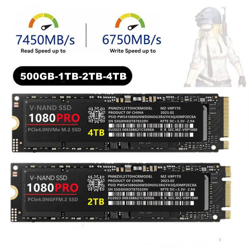 廠家直銷大減價跨境ssdnvme PCIe4.0 高速型號1TB 2TB 4TB SSD 990 1080PRO XVG