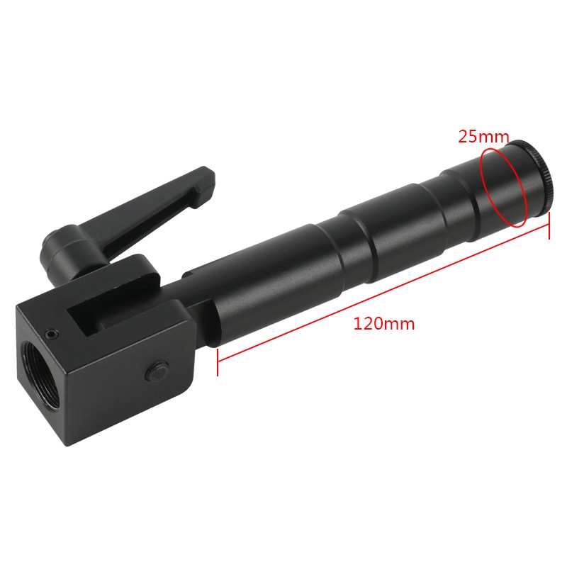 25mm直徑顯微鏡支架配件120mm長可調通用工業相機支架專用連接配件