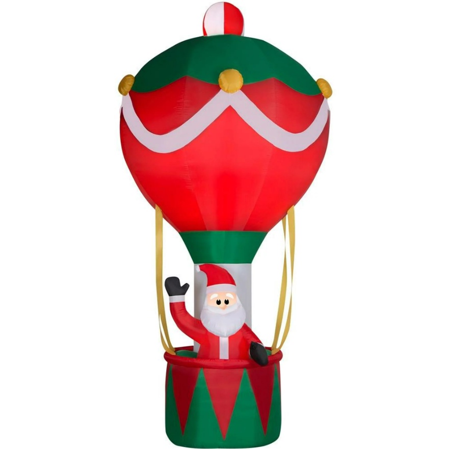 六分埔禮品★充氣聖誕老公公乘坐熱氣球(110644)★(現貨/發票)-耶誕節 聖誕節 充氣聖誕老人