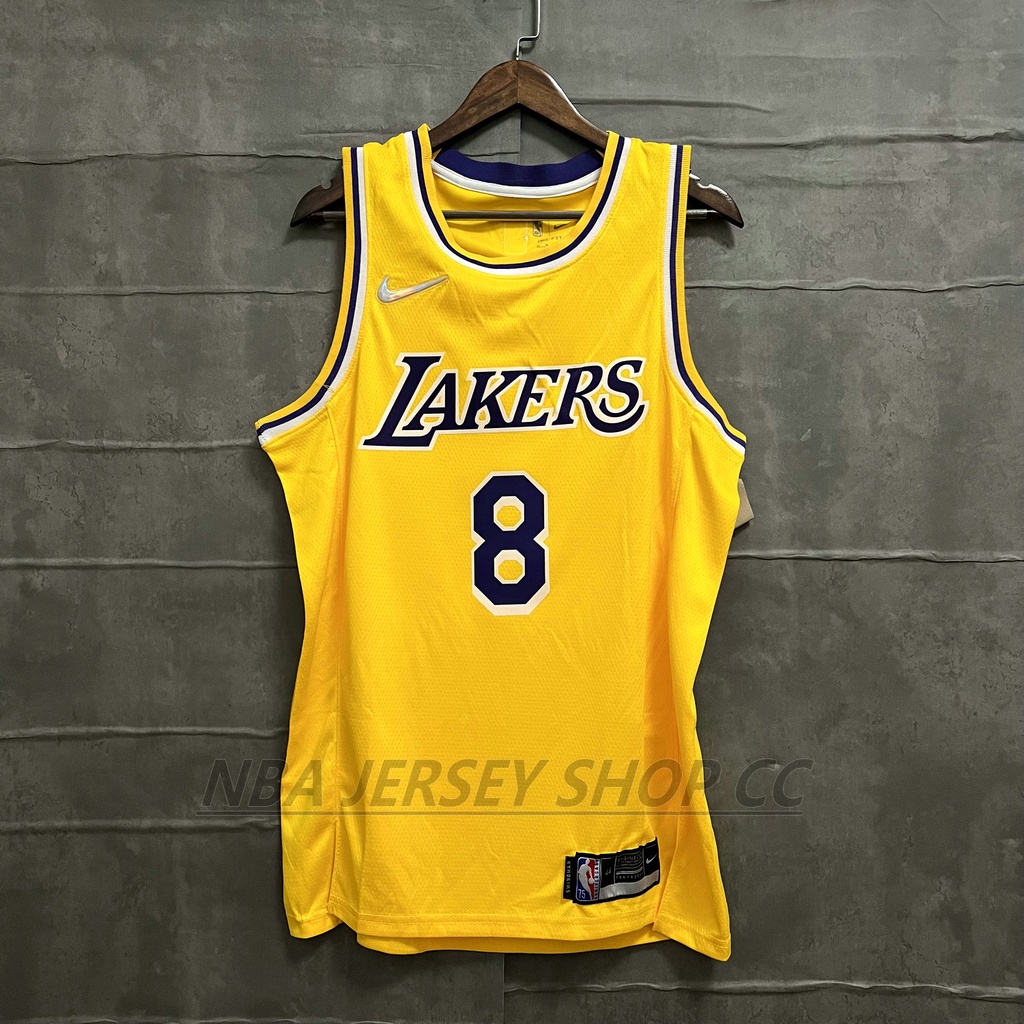 男式全新原創 NBA 洛杉磯湖人隊 #8 Kobeˉbryant 球衣熱壓黃色