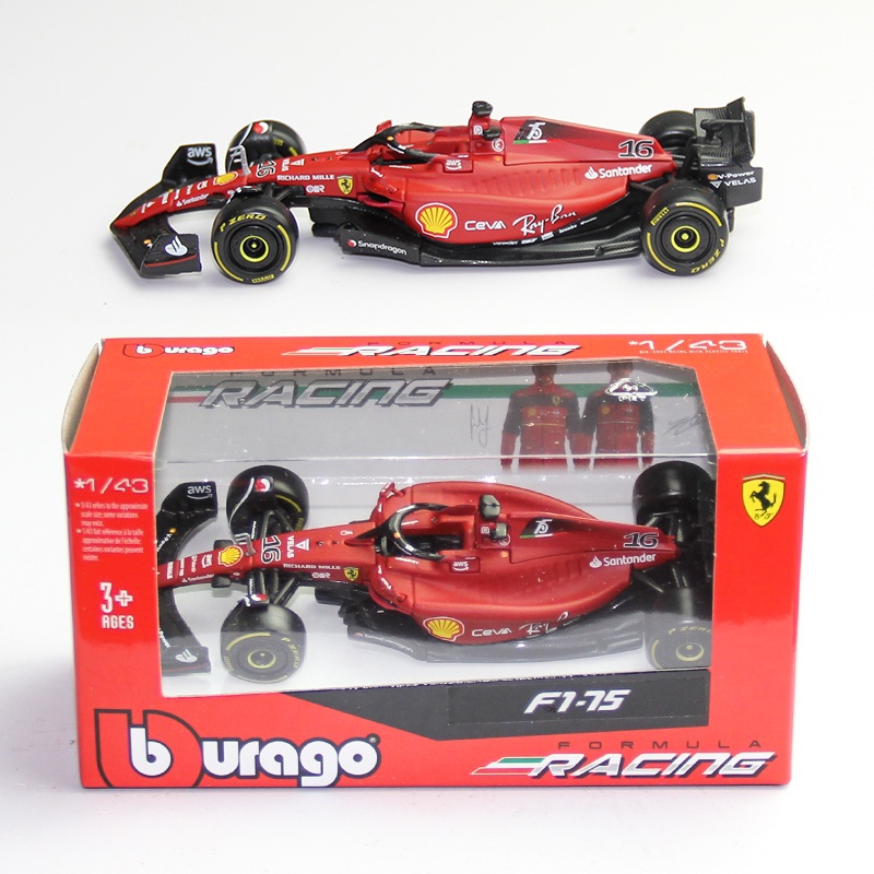 FERRARI Bburago 1/43 2022 F1 法拉利賽車隊壓鑄靜態模型 F1-75 SF21 16 55 C