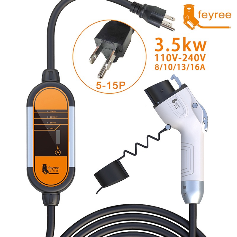 Feyree 便攜 旅充  Type 1 型J1772充電器 可調整電流 8/1013/ 16A 3.5M/5M 9XG