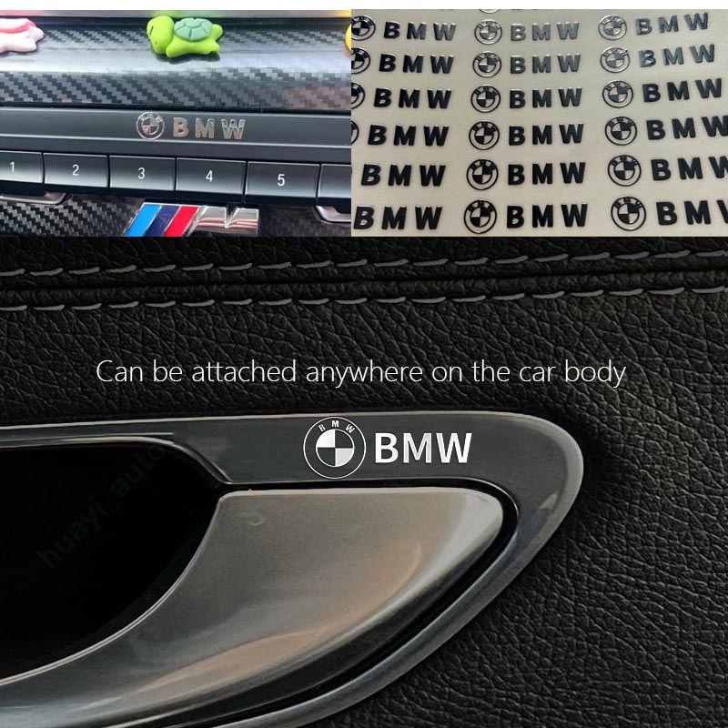 BMW 寶馬車標金屬貼紙3d創意裝飾汽車窗門內飾徽章適用於g20 F30 E60 E46 E90 F10 G30 E36