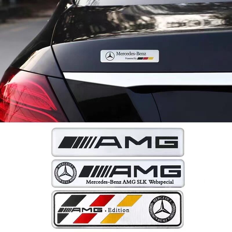 金屬車身銘牌貼紙適用於梅賽德斯奔馳 W203 W204 W168 CLA GLA GLK AMG Brabus 汽車後標