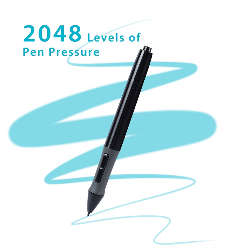 適用於 Huion PEN68 數字筆,帶 2 個可編程側鍵 2048 級壓力感應筆,適用於 Huion H420 繪圖