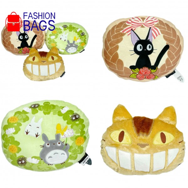 [Fashion Bags] 日本 可愛刺繡 龍貓 黑貓 靠墊抱枕