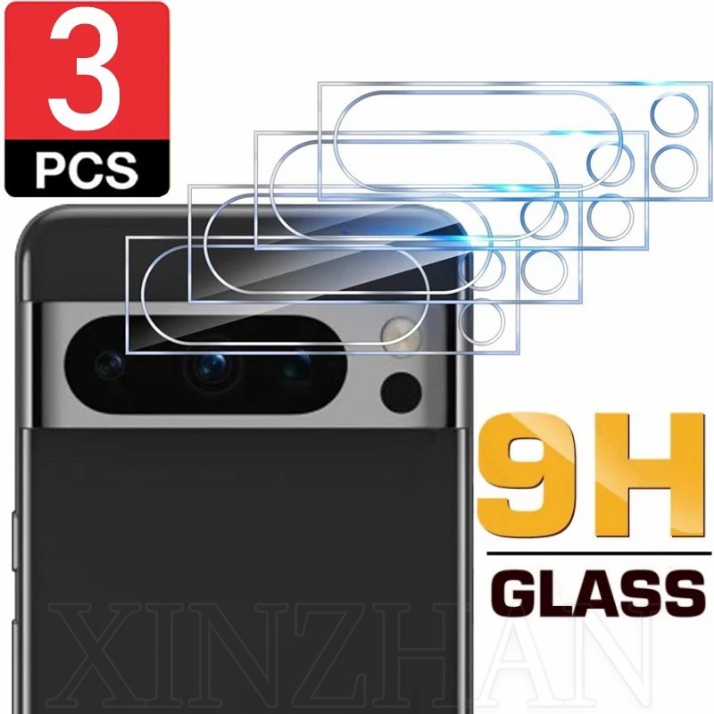 3 件 3D 曲面鋼化玻璃兼容 Googel Pixel 8 8Pro / 9H 透明防指紋相機鏡頭保護膜 / 防刮防震