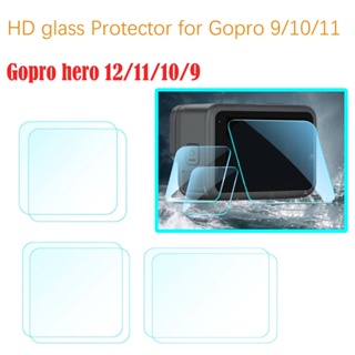 適用於 GoPro Hero 12/11/10/9 屏幕保護膜 GoPro 12 11 10 9 防刮鋼化玻璃前顯示屏後