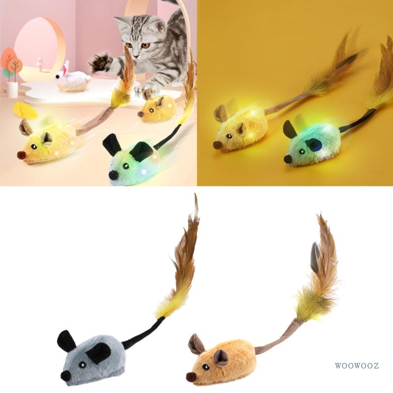 幸運寵物發聲動物玩具小貓電動老鼠貓可愛狩獵玩具節日