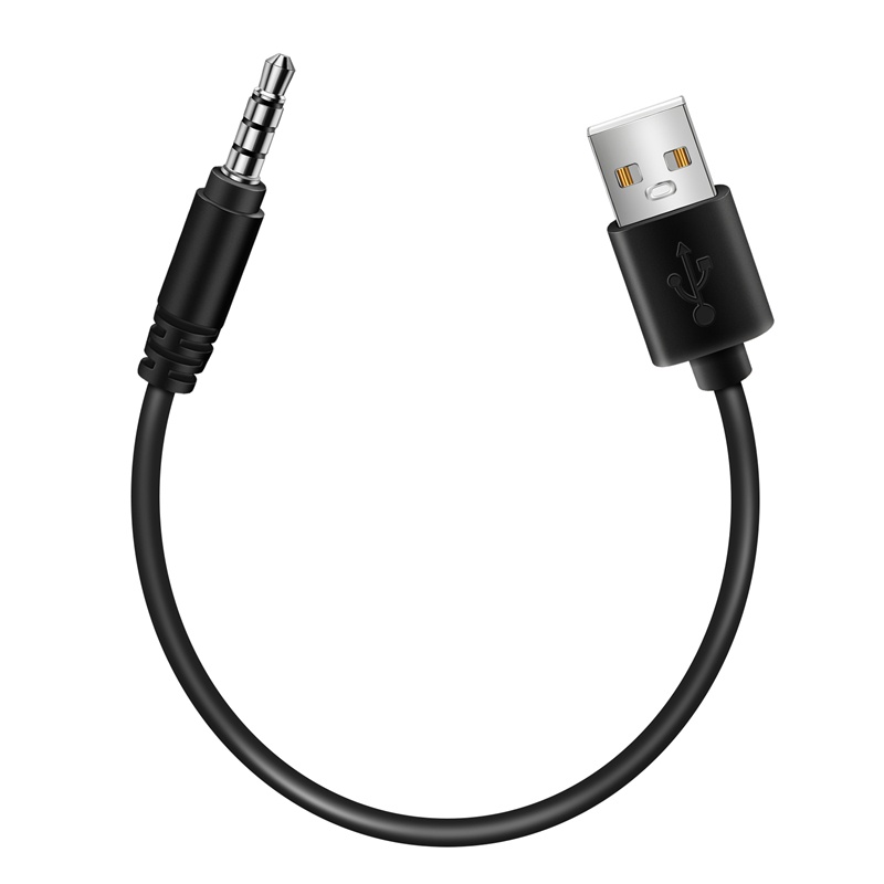 3.5 毫米插頭 AUX 音頻插孔轉 USB 2.0 公頭充電器電纜適配器線,用於車載 MP3