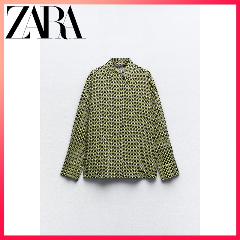 Zara 新款女式幾何圖案印花襯衫