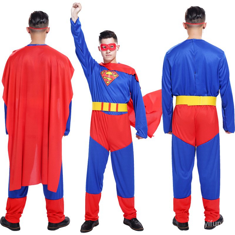 服裝服裝cosplay成人超級英雄表演服裝 萬聖節表演裝超人角色 C4OX