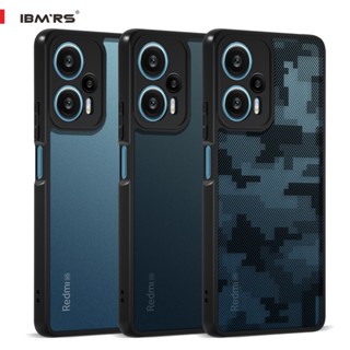 XIAOMI Ibmrs 適用於小米 Note12 Turbo/POCO F5,迷彩啞光透明透明手機保護殼