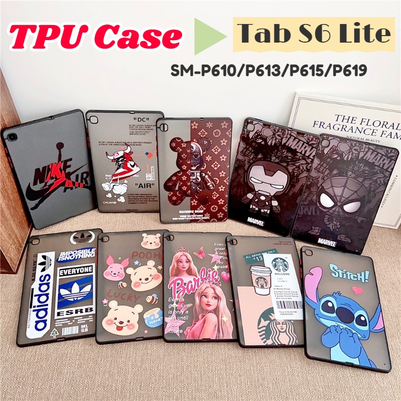 SAMSUNG Tpu 背面圖案保護殼適用於三星 Galaxy Tab S6 Lite 10.4 SM-P613 P61