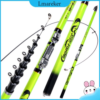 Lmareker Lure 釣魚竿 3.6m/4.5m/5.4m/6.3m 便攜式釣魚竿,帶不銹鋼導環,適用於海水