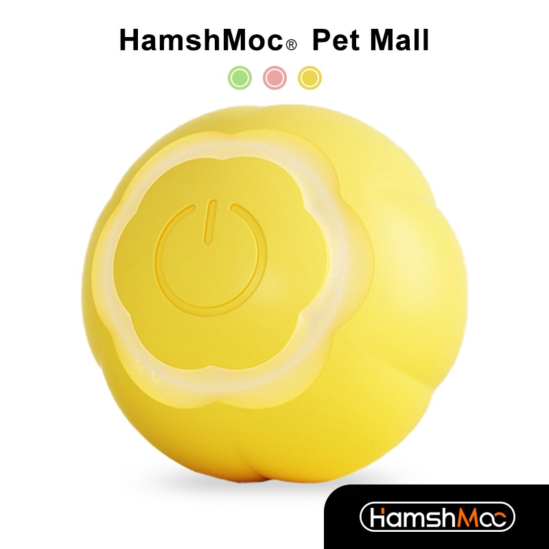 HamshMoc電動逗貓球 智能自動貓咪玩具球 解悶自嗨逗貓棒 高顏值高級寵物玩具 USB充電 待機功能【現貨速發】