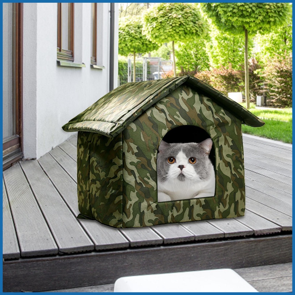 戶外貓庇護所防水小狗屋防水寵物洞穴絕緣可折疊寵物帳篷床貓小挂件
