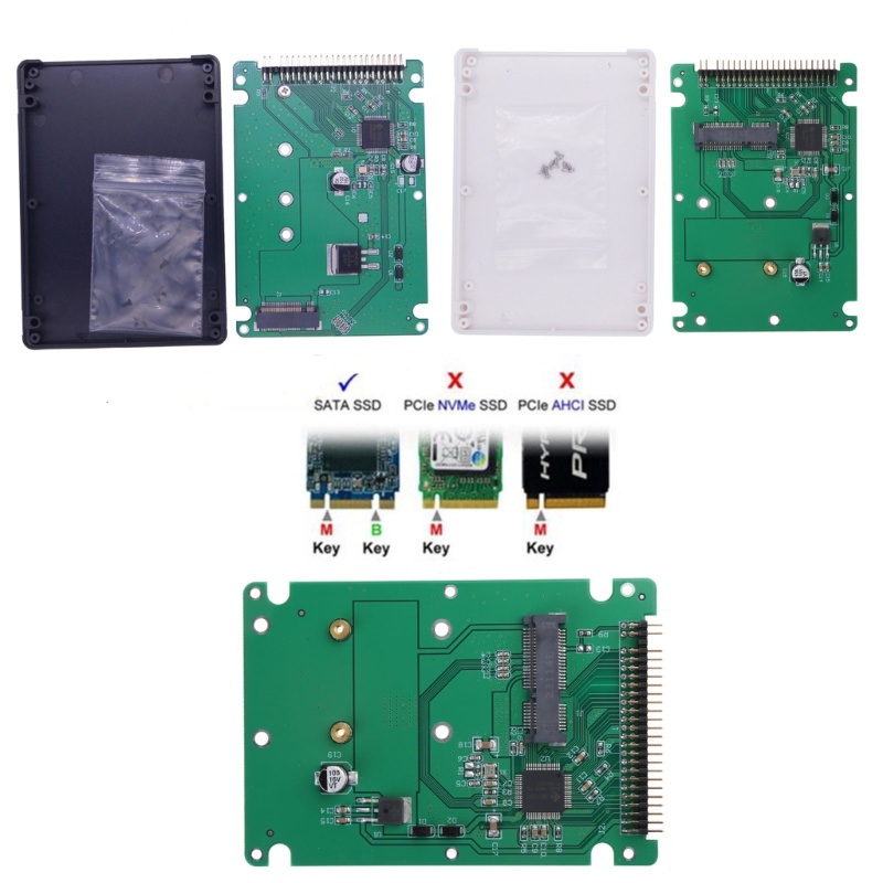 Doublebuy MSATA SSD 轉 2 5 44PIN IDE HDD 質量適配器轉換卡盒