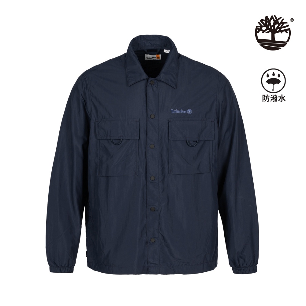 Timberland 男款深寶石藍防潑水襯衫外套|A2NFJ433