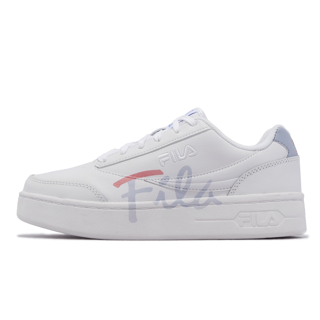 Fila 休閒鞋 Court LUX Premium 白 藍 女 小白鞋 運動 斐樂 【ACS】 4C304X119