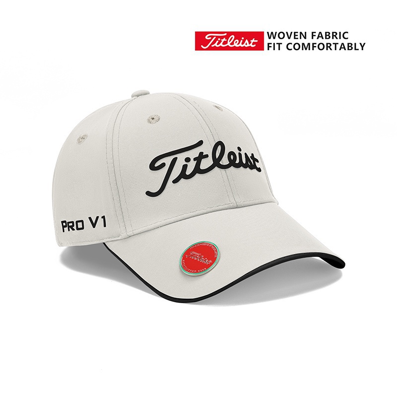 Titleist 高爾夫男士女士運動球帽男士高爾夫速乾透氣帽休閒太陽帽有標記 #9908#